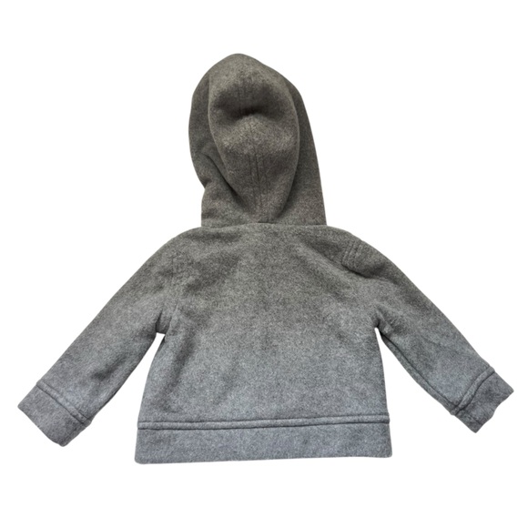 NWT Janie & Jack Sherpa Lined Hooded Jacket Gray Infant Size 6-12 Months - Picture 2 of 3